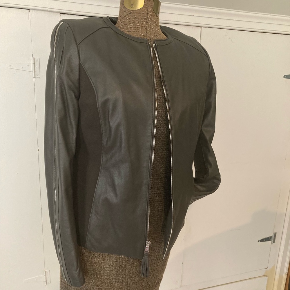 Via Spiga Leather Jacket XS